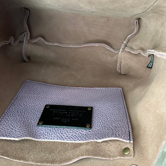 Portland Leather Lavender Tote Bag - Picture 2 of 7